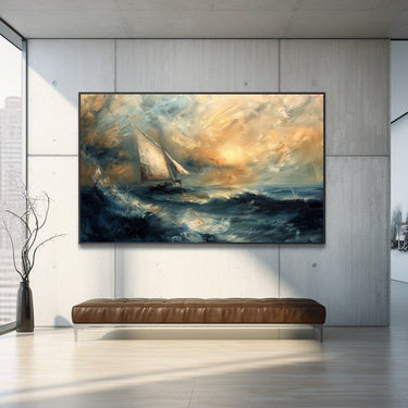 Boat Sea Painting